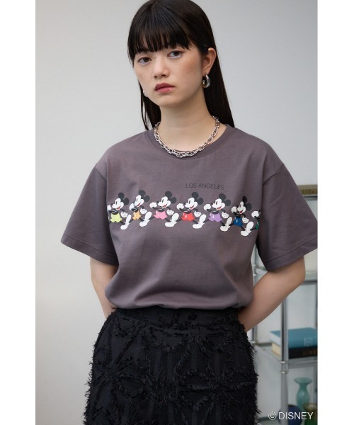 AZUL by moussy(アズールバイマウジー)の「JM ミッキーTシャツ(Tシャツ/カットソー・レディース・オフホワイト/チャコールグレー・FREE)」の14枚目の写真