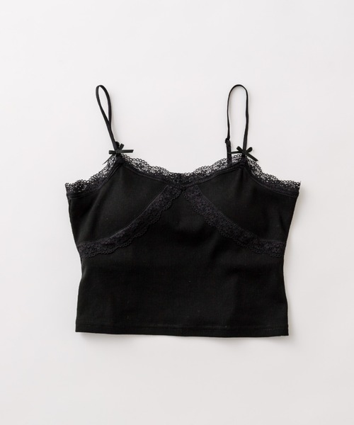 OLIVE des OLIVE（オリーブデオリーブ）の「【完売カラー再販開始！】レースカップ付きキャミソール（キャミソール・レディース・その他/チェック/オフホワイト/ブラック・FREE）」の22枚目の写真