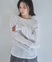 2wayワッフルロンTee