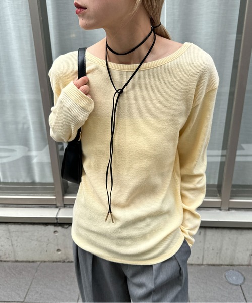 2wayワッフルロンTee（Tシャツ/カットソー）｜feepur（フェピュール