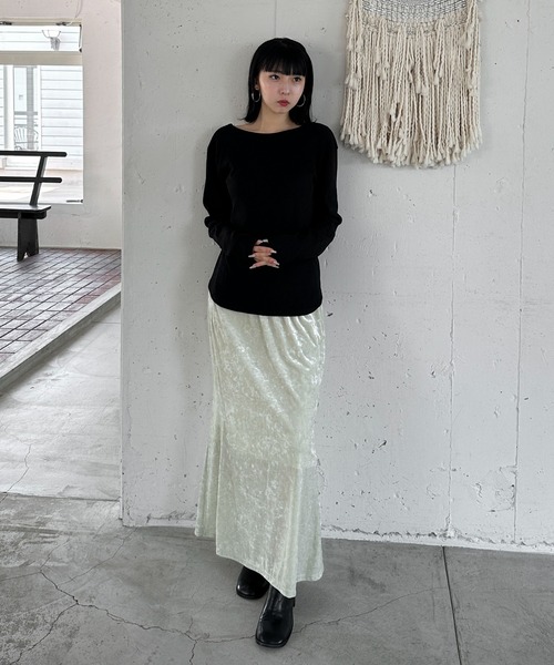 feepur(フェピュール)の「2wayワッフルロンTee(Tシャツ/カットソー・レディース・チャコールグレー/オフホワイト/ブラック/イエロー・MEDIUM)」の7枚目の写真