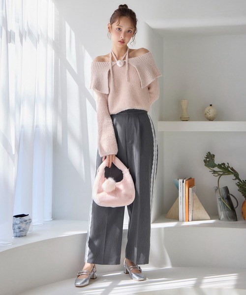 one after another NICE CLAUP（ワンアフターアナザーナイスクラップ）の「フェイクファーミニバッグ（ハンドバッグ・レディース・ブラウン/ピンク/アイボリー・FREE）」の14枚目の写真