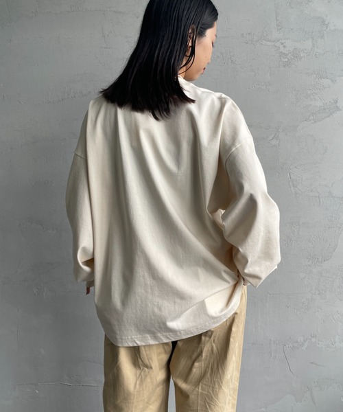GYMPHLEX/ジムフレックス] ワンポイント刺繍ロゴ クルーネック