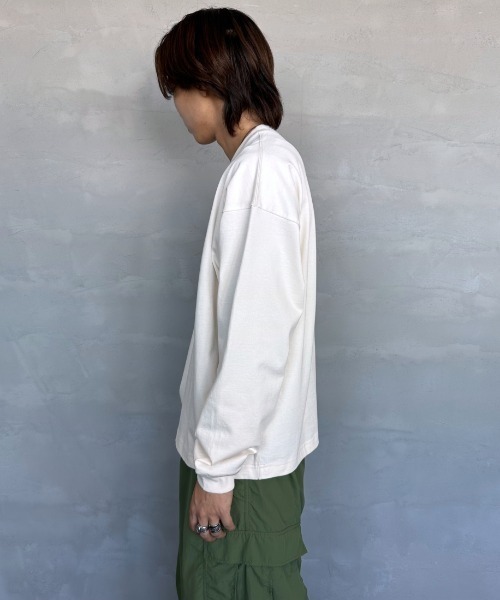 GYMPHLEX/ジムフレックス] ワンポイント刺繍ロゴ クルーネックロンT（T