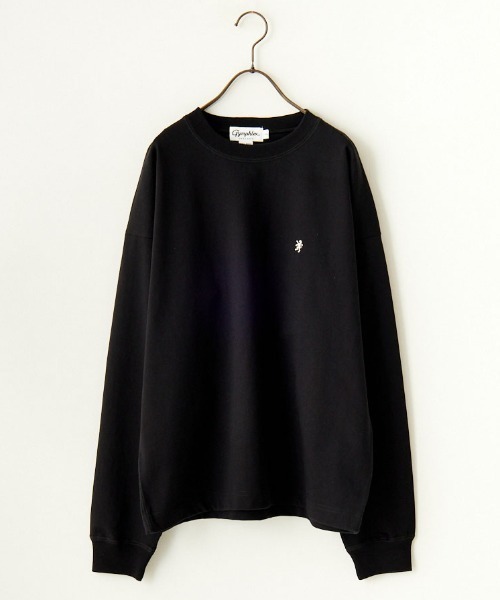 GYMPHLEX（ジムフレックス）の「[GYMPHLEX/ジムフレックス] ワンポイント刺繍ロゴ クルーネックロンT（Tシャツ/カットソー・レディース・ブラック/ダークグリーン/グレー/キナリ/ライトグレー・M/L/S）」の12枚目の写真