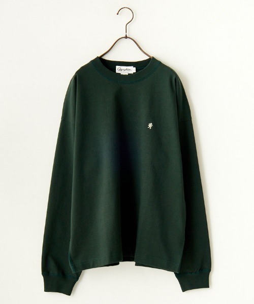 GYMPHLEX（ジムフレックス）の「[GYMPHLEX/ジムフレックス] ワンポイント刺繍ロゴ クルーネックロンT（Tシャツ/カットソー・レディース・ブラック/ダークグリーン/グレー/キナリ/ライトグレー・M/L/S）」の13枚目の写真