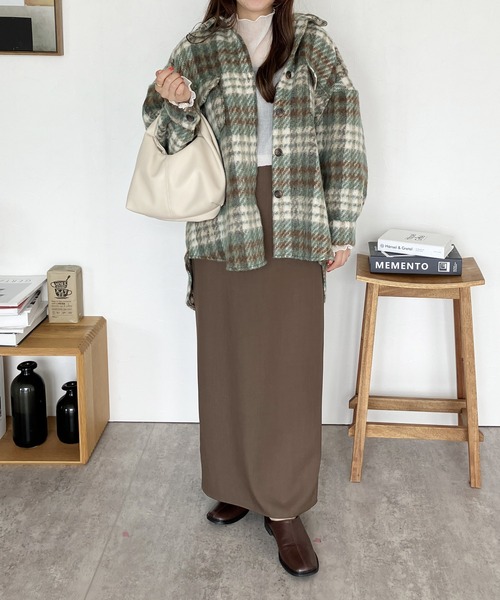 オーバーサイズチェックシャツジャケット（その他アウター）｜reca