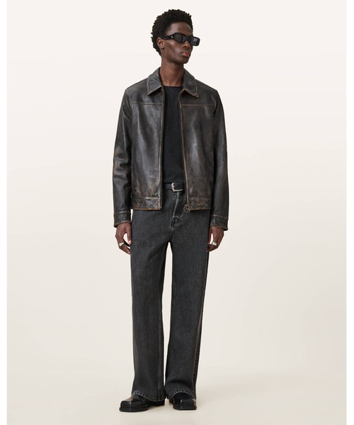 Allsaints オールセインツ　黒　ブラウン　レザー　ジャケット　アウター LUCK LEATHER JACKET | LUCK レザー ジャケット（その他アウター