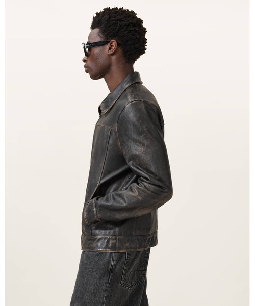 ALLSAINTS(オールセインツ)の「ALKAN ZIP UP TWO TONE LEATHER JACKET | ALKAN ジップ アップ ツー トーン レザー ジャケット(その他アウター・メンズ・ブラック・S/M/L/XS/XL)」の19枚目の写真
