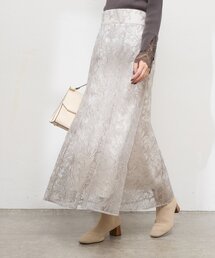 natural couture | osono長さ変えれるチュール刺繍レーススカート(スカート)