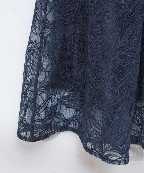 natural couture(ナチュラルクチュール)の「osono長さ変えれるチュール刺繍レーススカート(スカート・レディース・ネイビー/ボルドー/アイボリー/グレイッシュベージュ・FREE)」の22枚目の写真