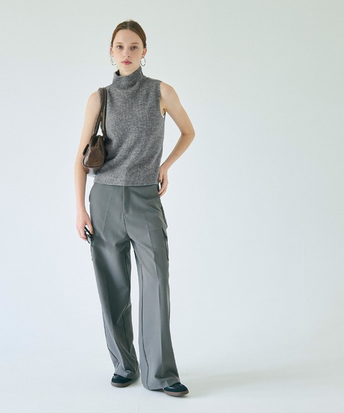 coca(coca)(コカ)の「ハイネックノースリーブ メランジニットトップス(ニット/セーター・レディース・グレー/ピンク・S/M/L)」の8枚目の写真