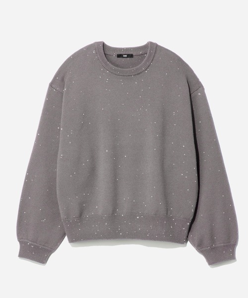 HARE（ハレ）の「スパンコールニットプルオーバー(HARE)（ニット/セーター・メンズ・グレー/ブラック/パープル・FREE）」の2枚目の写真