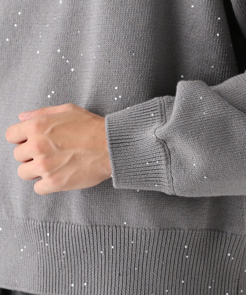 HARE（ハレ）の「スパンコールニットプルオーバー(HARE)（ニット/セーター・メンズ・グレー/ブラック/パープル・FREE）」の16枚目の写真