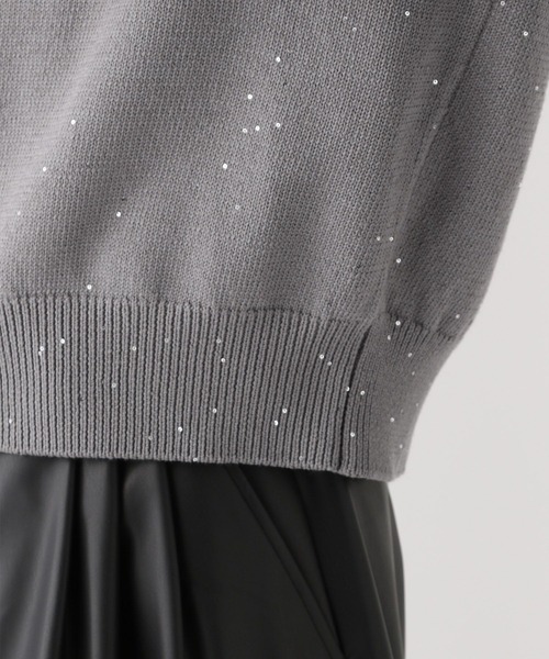 HARE（ハレ）の「スパンコールニットプルオーバー(HARE)（ニット/セーター・メンズ・グレー/ブラック/パープル・FREE）」の17枚目の写真