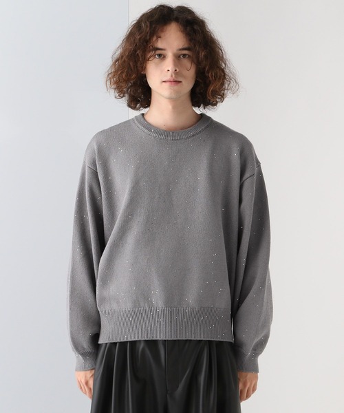 HARE（ハレ）の「スパンコールニットプルオーバー(HARE)（ニット/セーター・メンズ・グレー/ブラック/パープル・FREE）」の11枚目の写真