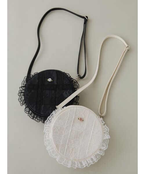 merry jenny（メリージェニー）の「レースたっぷりローズbag（ショルダーバッグ・レディース・ブラック/オフホワイト・FREE）」の16枚目の写真