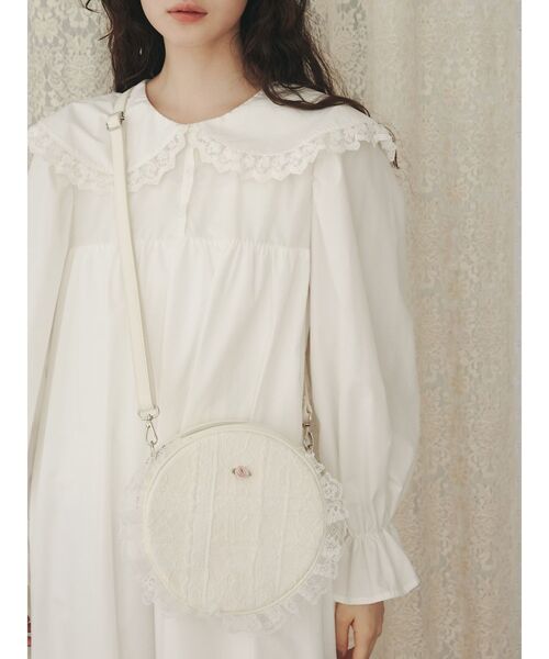 merry jenny（メリージェニー）の「レースたっぷりローズbag（ショルダーバッグ・レディース・ブラック/オフホワイト・FREE）」の12枚目の写真