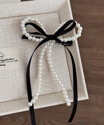 VIBGYOR Women | 【urge select】パール×リボン ヘアクリップ(バレッタ/ヘアクリップ)