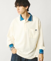 Adoon plain(Ah[v[)MOSS STITCH PISS NAME LONG POLO SHIRT / ̎qsXl[O|Vc(|Vc)