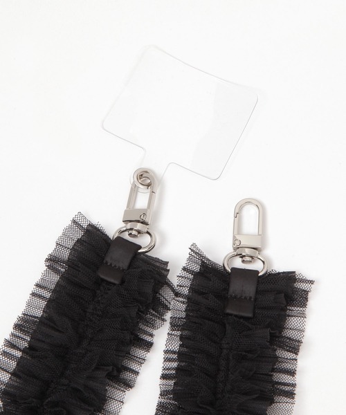 studio CLIP(スタディオクリップ)の「フリルシアースマホショルダー(スマホグッズ・レディース・オフホワイト/ブラック/ブラウン/ライトグレー・FREE)」の11枚目の写真