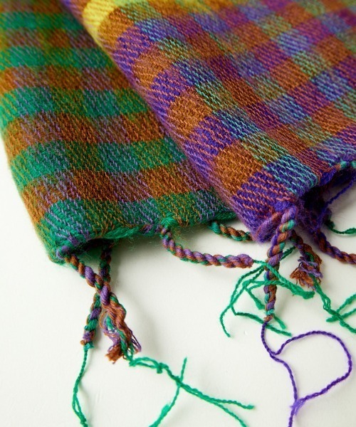 hint hint/ヒントヒント] アクリルコットン大判ストール(パープル