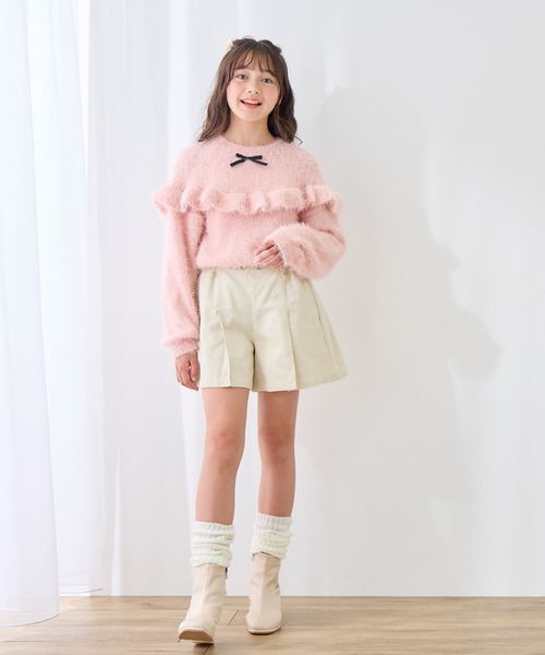 美品★バーバリーブラックレーベル 半袖 フリルニット 38 ホワイト 上品 美品☆バーバリーブラックレーベル 半袖 フリルニット 38