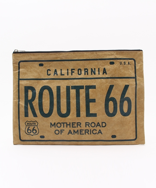 SEVENDAYS=SUNDAY(セブンデイズサンデイ)の「ペーパープレート柄ジップクラッチバッグ(ショルダーバッグ・レディース・ベージュ・FREE)」の1枚目の写真