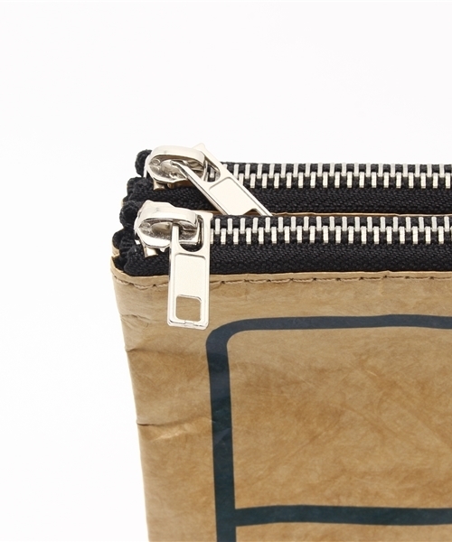 SEVENDAYS=SUNDAY(セブンデイズサンデイ)の「ペーパープレート柄ジップクラッチバッグ(ショルダーバッグ・レディース・ベージュ・FREE)」の4枚目の写真