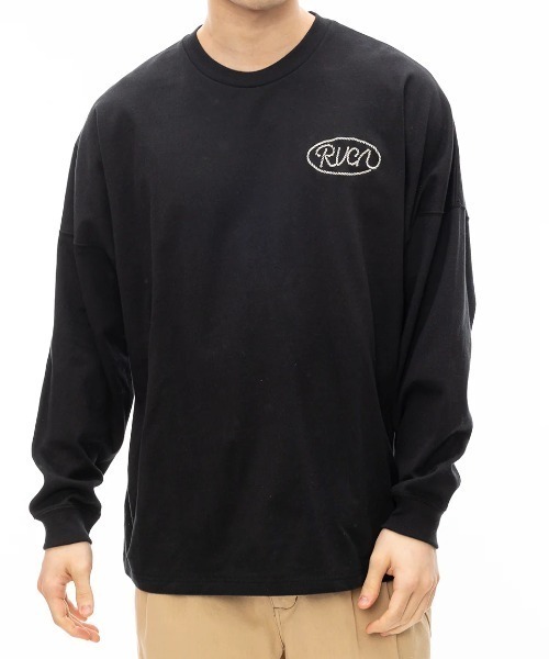 RVCA(ルーカ)の「RVCA メンズ RVCA LASSO LT ロンT 【2024年秋冬モデル】/ルーカバックプリント長袖ロゴロンT(Tシャツ/カットソー・メンズ・ブラウン/オフホワイト/ブラック・SMALL/MEDIUM/LARGE/X-LARGE)」の6枚目の写真
