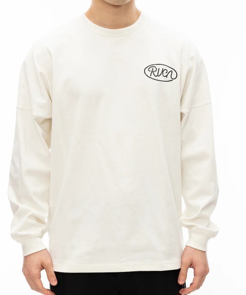 RVCA(ルーカ)の「RVCA メンズ RVCA LASSO LT ロンT 【2024年秋冬モデル】/ルーカバックプリント長袖ロゴロンT(Tシャツ/カットソー・メンズ・ブラウン/オフホワイト/ブラック・SMALL/MEDIUM/LARGE/X-LARGE)」の4枚目の写真