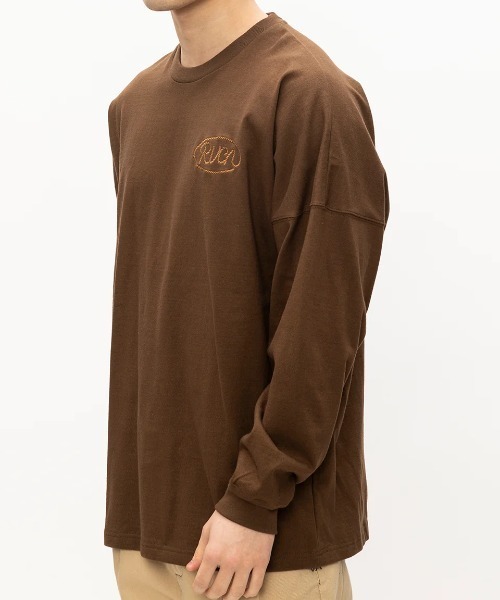 RVCA(ルーカ)の「RVCA メンズ RVCA LASSO LT ロンT 【2024年秋冬モデル】/ルーカバックプリント長袖ロゴロンT(Tシャツ/カットソー・メンズ・ブラウン/オフホワイト/ブラック・SMALL/MEDIUM/LARGE/X-LARGE)」の12枚目の写真
