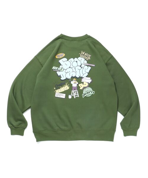 【BEN DAVIS(ベンデイビス)】OVERRLAP CREW / オーバーサイズ スウェット クルーネック(スウェット)|BEN DAVIS(ベンデイビス) 【BEN DAVIS(ベンデイビス)】OVERRLAP CREW / オーバーサイズ スウェット クルーネック(スウェット)|BEN DAVIS(ベンデイビス)