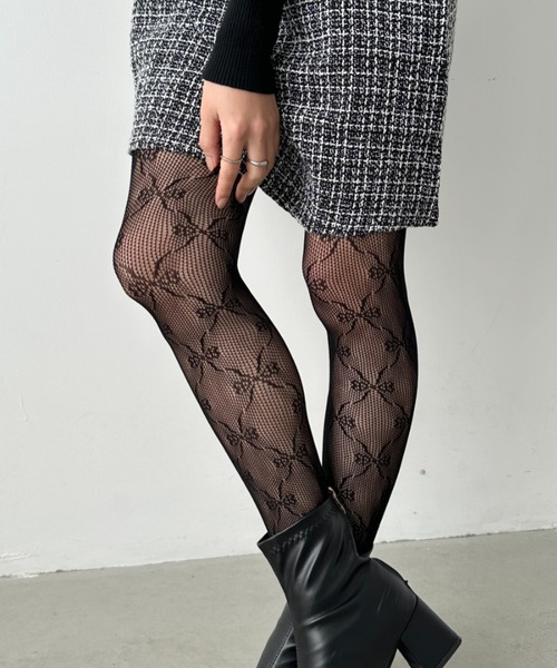 CLEA(クレア)の「フラワー/リボンモチーフレースタイツ(タイツ/ストッキング・レディース・その他4/その他5/その他3/その他2/その他1/その他6/その他7/その他8・FREE)」の5枚目の写真