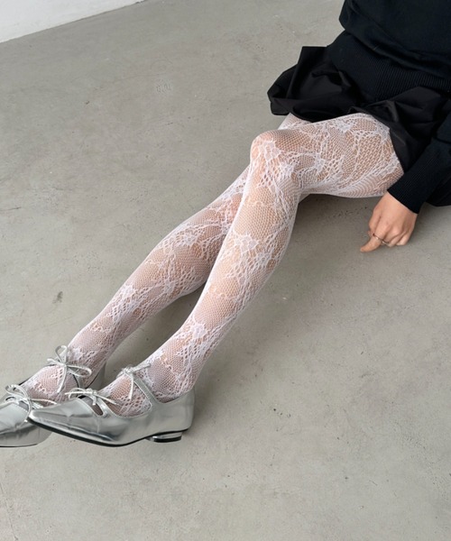 CLEA(クレア)の「フラワー/リボンモチーフレースタイツ(タイツ/ストッキング・レディース・その他4/その他5/その他3/その他2/その他1/その他6/その他7/その他8・FREE)」の10枚目の写真