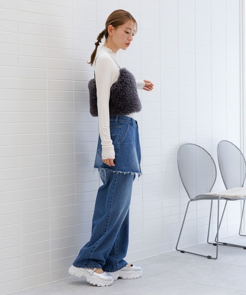 LAKOLE（ラコレ）の「メローエッジタートルプルオーバー / 141186（Tシャツ/カットソー・レディース・ブラック/アイボリー/ブラック系8/ピンク/サンドグレー・SMALL/MEDIUM）」の15枚目の写真