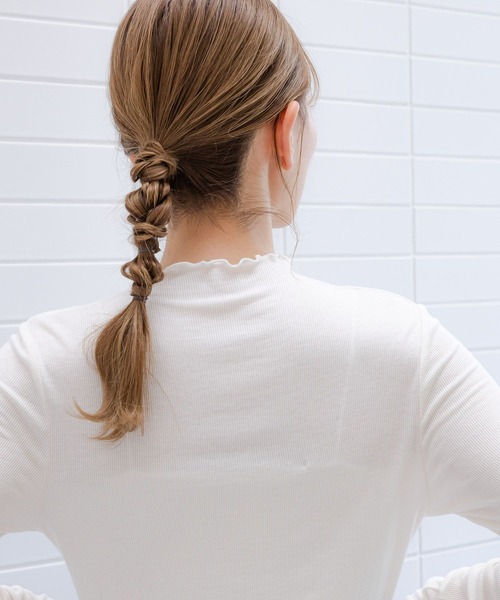 LAKOLE（ラコレ）の「メローエッジタートルプルオーバー / 141186（Tシャツ/カットソー・レディース・ブラック/アイボリー/ブラック系8/ピンク/サンドグレー・SMALL/MEDIUM）」の21枚目の写真