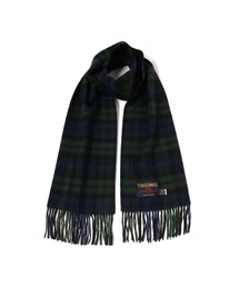 ツイードミル ストール グリーン TWEED MILL: チェック ウール ストール 24FW（ストール/ショール