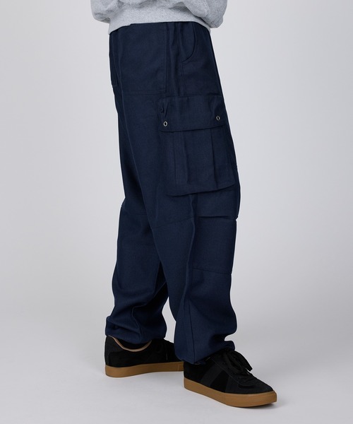 ROOT THREE（ルートスリー）の「【ROOT THREE】ポリツイル ワイドカーゴパンツ（カーゴパンツ・メンズ・ブラウン/グレー/ネイビー/ブラック・M/S/LL/L）」の8枚目の写真