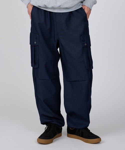 ROOT THREE（ルートスリー）の「【ROOT THREE】ポリツイル ワイドカーゴパンツ（カーゴパンツ・メンズ・ブラウン/グレー/ネイビー/ブラック・M/S/LL/L）」の6枚目の写真