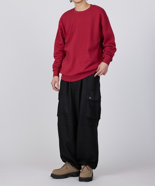 ROOT THREE（ルートスリー）の「【ROOT THREE】ポリツイル ワイドカーゴパンツ（カーゴパンツ・メンズ・ブラウン/グレー/ネイビー/ブラック・M/S/LL/L）」の21枚目の写真