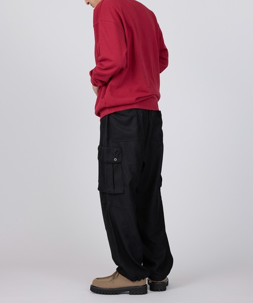 ROOT THREE（ルートスリー）の「【ROOT THREE】ポリツイル ワイドカーゴパンツ（カーゴパンツ・メンズ・ブラウン/グレー/ネイビー/ブラック・M/S/LL/L）」の22枚目の写真