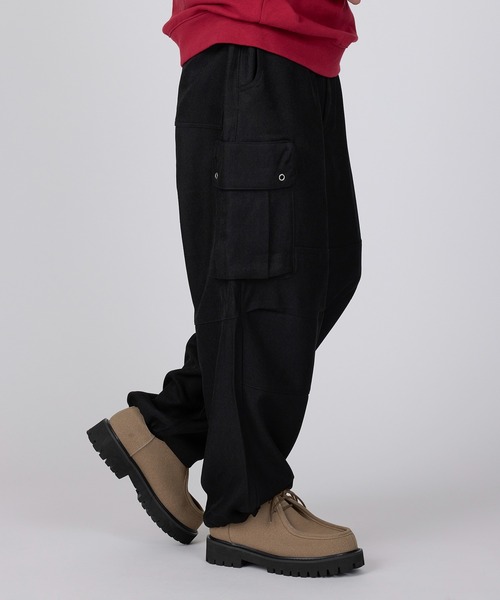 ROOT THREE（ルートスリー）の「【ROOT THREE】ポリツイル ワイドカーゴパンツ（カーゴパンツ・メンズ・ブラウン/グレー/ネイビー/ブラック・M/S/LL/L）」の18枚目の写真