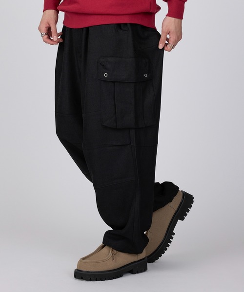 ROOT THREE（ルートスリー）の「【ROOT THREE】ポリツイル ワイドカーゴパンツ（カーゴパンツ・メンズ・ブラウン/グレー/ネイビー/ブラック・M/S/LL/L）」の16枚目の写真