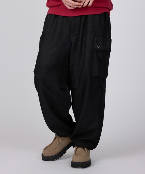 ROOT THREE（ルートスリー）の「【ROOT THREE】ポリツイル ワイドカーゴパンツ（カーゴパンツ・メンズ・ブラウン/グレー/ネイビー/ブラック・M/S/LL/L）」の15枚目の写真