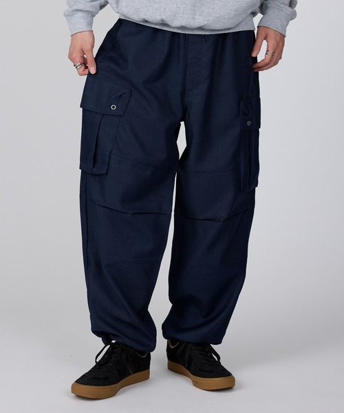 ROOT THREE（ルートスリー）の「【ROOT THREE】ポリツイル ワイドカーゴパンツ（カーゴパンツ・メンズ・ブラウン/グレー/ネイビー/ブラック・M/S/LL/L）」の5枚目の写真