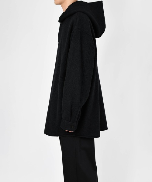 【LAD MUSICIAN】MOHAIR SHAGGY　ノーカラーコート LAD MUSICIAN / ラッドミュージシャン「MOHAIR WJQ KNIT BIG