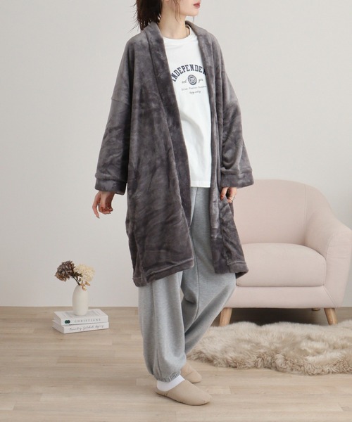 FUNALIVE（ファンアライブ）の「ニューマイヤーガウン（ガウン/バスローブ・レディース・アイボリー/チャコールグレー/ピンク/モカ/ネイビー・FREE）」の6枚目の写真