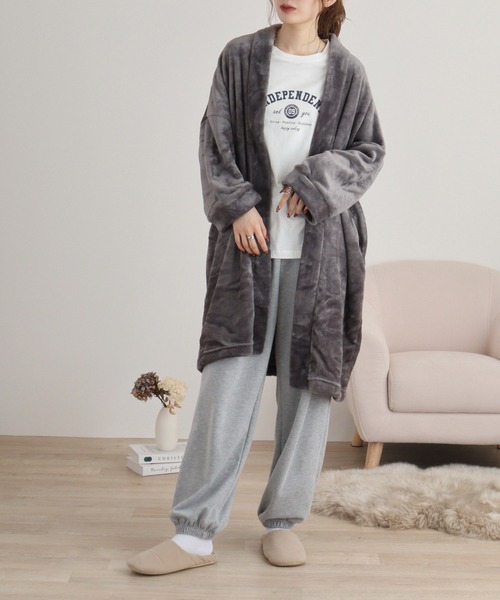 FUNALIVE（ファンアライブ）の「ニューマイヤーガウン（ガウン/バスローブ・レディース・アイボリー/チャコールグレー/ピンク/モカ/ネイビー・FREE）」の8枚目の写真