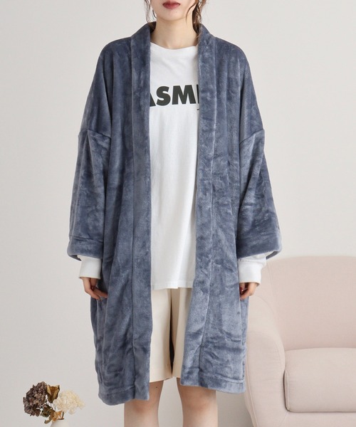 FUNALIVE（ファンアライブ）の「ニューマイヤーガウン（ガウン/バスローブ・レディース・アイボリー/チャコールグレー/ピンク/モカ/ネイビー・FREE）」の13枚目の写真